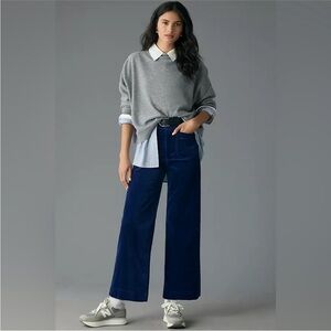 Anthropologie Maeve Colette Indigo Corduroys with front patch pockets Size 29